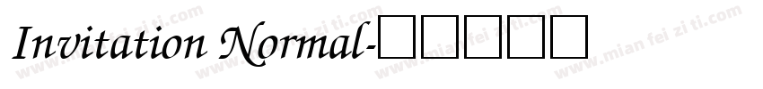 Invitation Normal字体转换